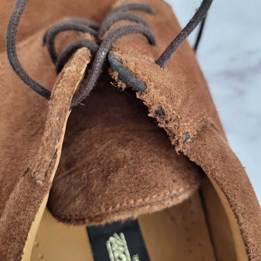 Nettleton X Esprit Vintage Brown Suede Lace Up Oxford Derby US Size 12 Euro 46 - Picture 13 of 14
